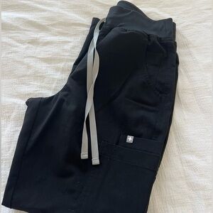 Figs black high waisted Yola skinny scrub pants